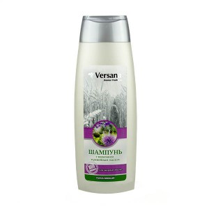 Шампунь укрепляющий для жирных волос с кератином и репейным маслом "Versana", 400 мл